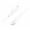 Cablu Date si Incarcare Borofone, BX70, USB Type-C la USB Type-C, 1m, 3A, 60W, Alb