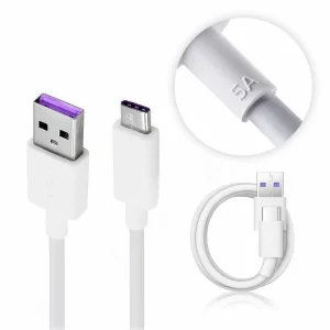 Cablu de date Huawei, AP71 HL1289, USB la USB Type-C, Alb