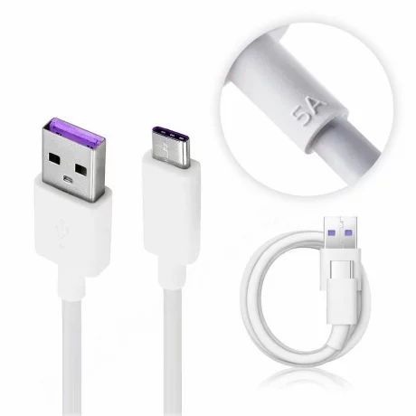 Cablu de date Huawei, AP71 HL1289, USB la USB Type-C, Alb
