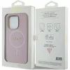 Guess PU Saffiano MagSafe Case for iPhone 15 Pink