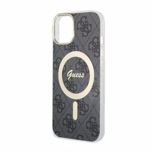 Husa de protectie Guess 4G IML MagSafe pentru iPhone 14, Negru