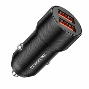 Incarcator auto Borofone, BZ19 Wisdom, 2xUSB, 12W, Negru