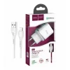 Incarcator Retea HOCO, N3, Quick Charge, 18W, 1 X USB, cablu MicroUSB, Alb
