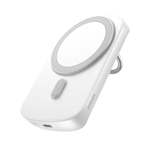 Acumulator extern wireless Joyroom, Ring holder, 6000mAh, 20W, 1xUSB-C, PD, Alb