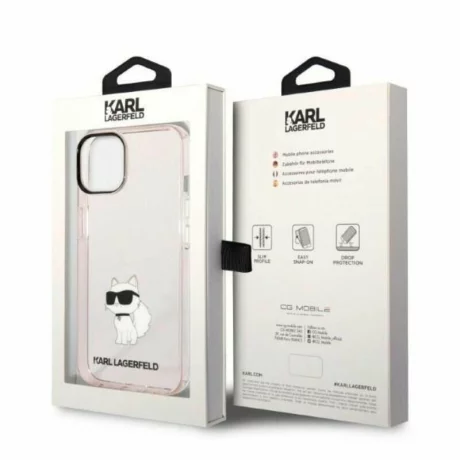 Husa de protectie Karl Lagerfeld IML Choupette NFT pentru iPhone 14, Roz