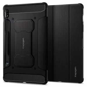 Husa de protectie tableta Spigen, Rugged Armor pentru Samsung Galaxy TAB S7/ S8 11.0, Negru