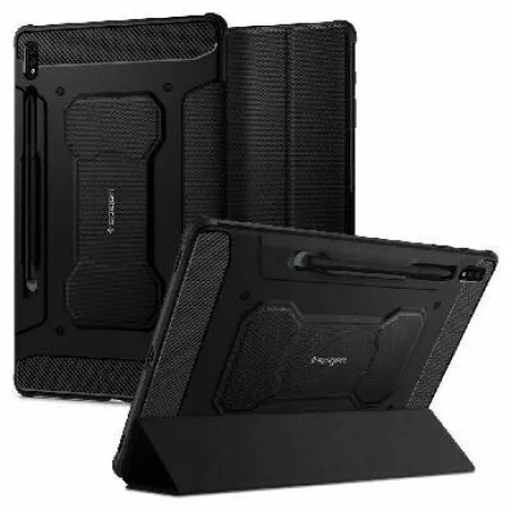 Husa de protectie tableta Spigen, Rugged Armor pentru Samsung Galaxy TAB S7/ S8 11.0, Negru