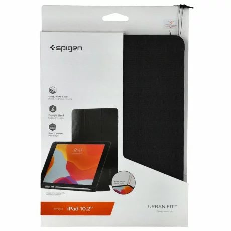 Husa de protectie tableta Spigen, Urban Fit pentru Apple iPad 10.2 2019/ 2020/ 2021, Negru