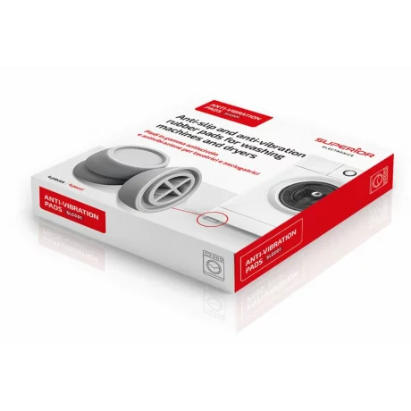 Picioare cauciucate anti-vibratii Superior, pentru masina de spalat, alb set de 4 buc