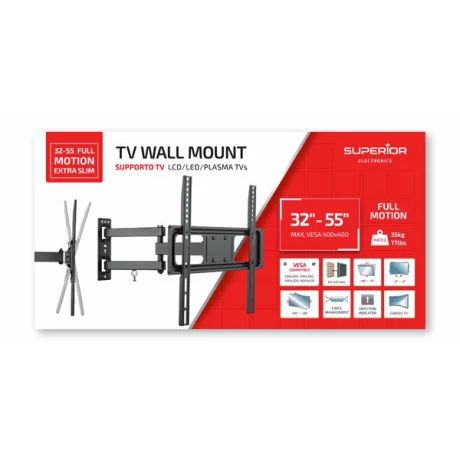 Suport Perete Superior SUPSTV003, 32&quot;-55&quot;, 35 Kg, Negru