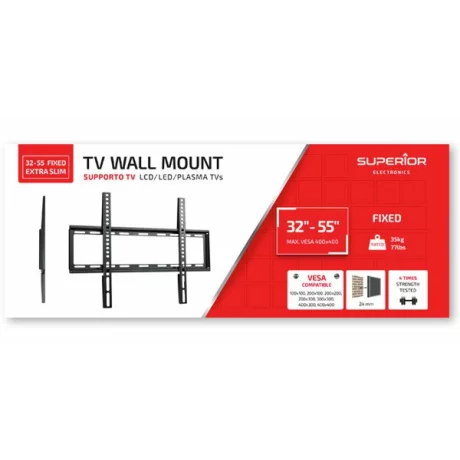 Suport Perete Superior SUPSTV004, 32&quot;-55&quot;, 35 Kg, Negru