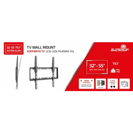 Suport Perete Superior SUPSTV005, 32&quot;-55&quot;, 35 Kg, Negru