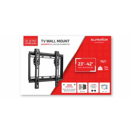 Suport Perete Superior SUPSTV008, 23&quot;-42&quot;, 35 Kg, Negru