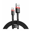 Cablu Date si Incarcare Baseus, Cafule CATKLF-A91, USB la USB Type-C, 0.5 m, C3.0, 3A, Negru Rosu