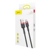 Cablu Date si Incarcare Baseus, Cafule CATKLF-C91, USB la USB Type-C, Quick Charge, 2m, Negru - Rosu