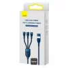 Cablu Incarcare USB - USB Type-C la Lightning / MicroUSB / USB Type-C Baseus Flash Series II, 1.2 m, 100W, Bleumarin CASS030103