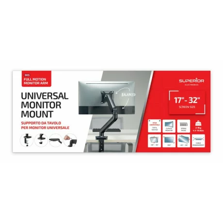 Suport monitor Superior SUPSPC003, 17"-32", 9 Kg, Negru