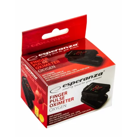 Puls-oximetru Esperanza Oxygen, ECO001, SpO2 35%-100%, Display LED, Negru