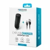 Incarcator auto Forever, USB, 1A, cablu USB-C, Negru