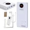 Acumulator extern Romoss, 20000mAh, 22.5W, 2xUSB, 1xUSB-C, 1xMicroUSB, 1xLightning, Indicator baterie, Alb