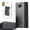 Acumulator extern Romoss, 40000mAh, 22.5W, 2xUSB, 1xUSB-C, 1xMicroUSB, 1xLightning, QC, PD, LED Display, Negru