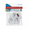 Adaptor triplu stecher Esperanza, ELK304W, switch ON/OFF, forma rotund, Alb