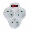 Adaptor triplu stecher Esperanza, ELK304W, switch ON/OFF, forma rotund, Alb