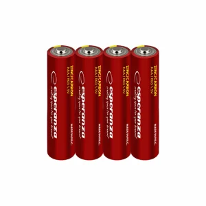 Baterii Zinc-carbon Esperanza, EZB206, AAA, 4 buc, Folie
