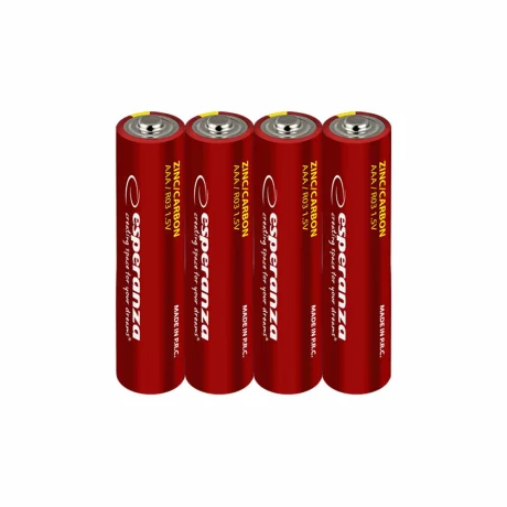 Baterii Zinc-carbon Esperanza, EZB206, AAA, 4 buc, Folie