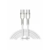CABLU alimentare si date Baseus Cafule Metal CATJK-D02, Fast Charging, USB Type-C la USB Type-C 100W, 2m, alb