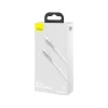 CABLU alimentare si date Baseus Cafule Metal CATJK-D02, Fast Charging, USB Type-C la USB Type-C 100W, 2m, alb