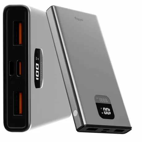 Acumulator extern Allity APB-100, PD QC, 22.5W, 10000 mAh, Gri