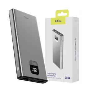 Acumulator extern Allity APB-100, PD QC, 22.5W, 10000 mAh, Gri