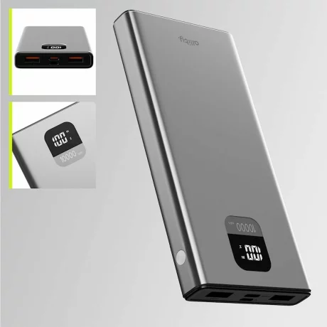 Acumulator extern Allity APB-100, PD QC, 22.5W, 10000 mAh, Gri