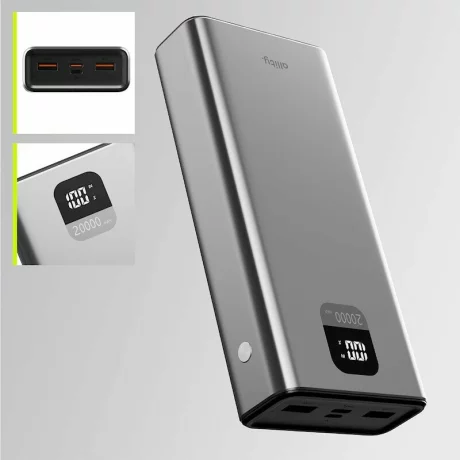 Acumulator extern Allity APB-100, PD QC, 22.5W, 20000 mAh, Gri