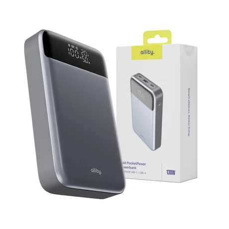 Acumulator extern Allity APB-200, PD QC, 130W, 19200 mAh, Gri