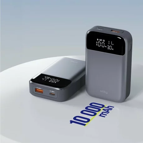 Acumulator extern Allity APB-200, PD QC, 33W, 10000 mAh, Gri