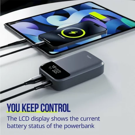Acumulator extern Allity APB-200, PD QC, 33W, 10000 mAh, Gri