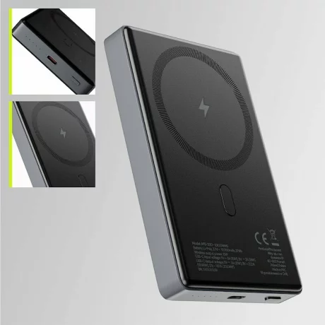 Acumulator extern wireless  Allity APB-300, PD QC, 20W, 10000 mAh, Gri