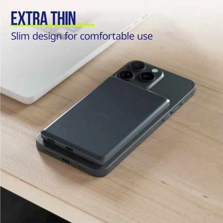 Acumulator extern wireless  Allity APB-300, PD QC, 20W, 5000 mAh, Gri