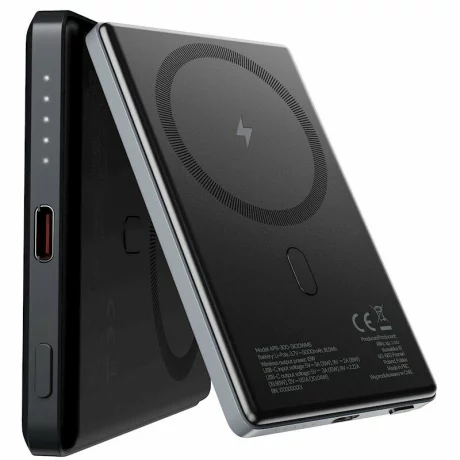 Acumulator extern wireless  Allity APB-300, PD QC, 20W, 5000 mAh, Gri