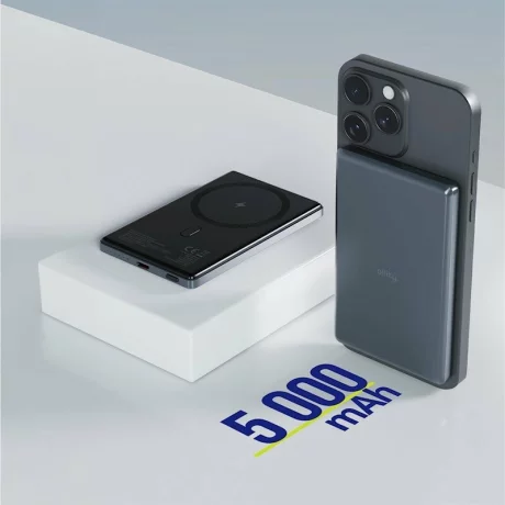 Acumulator extern wireless  Allity APB-300, PD QC, 20W, 5000 mAh, Gri