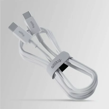 Cablu de date si incarcare  Allity AAUC-03, USB-C to USB-C, 2m, 100W, Alb