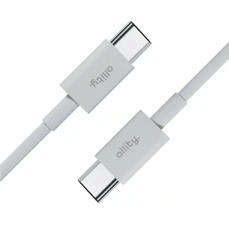 Cablu de date si incarcare  Allity AAUC-03, USB-C to USB-C, 2m, 100W, Alb