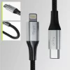 Cablu de date si incarcare Allity AUC-01, USB-C to Lightning, 27W, 2m, Negru
