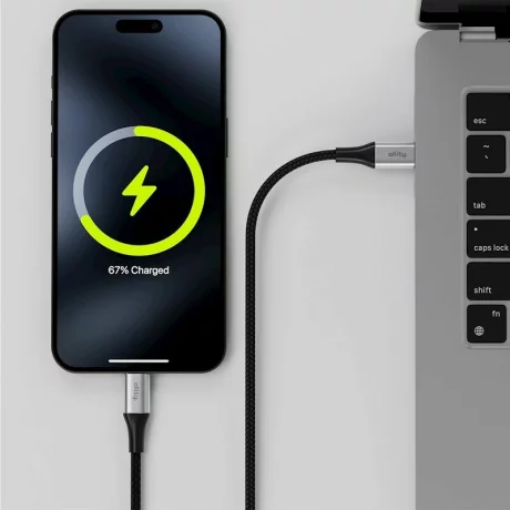 Cablu de date si incarcare Allity AUC-01, USB-C to Lightning, 27W, 2m, Negru
