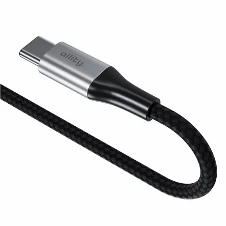 Cablu de date si incarcare Allity AUC-01, USB-C to USB-C, 100W, 1m, Negru