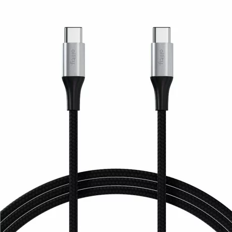 Cablu de date si incarcare Allity AUC-01, USB-C to USB-C, 100W, 1m, Negru