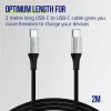 Cablu de date si incarcare Allity AUC-01, USB-C to USB-C, 100W, 2m, Negru