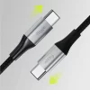 Cablu de date si incarcare Allity AUC-01, USB-C to USB-C, 100W, 2m, Negru
